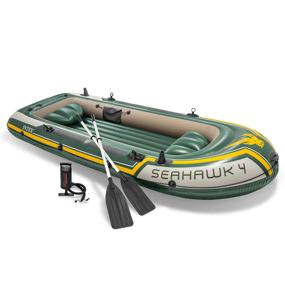Intex Seahawk 4 Places Bateau Pneumatique | 3,51 x 1,45 x 0,48 m | pompe + 2 Rames