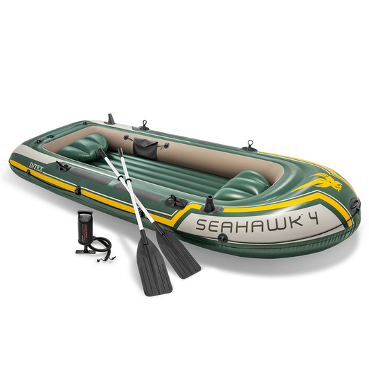 Intex Seahawk 4 Places Bateau Pneumatique | 3,51 x 1,45 x 0,48 m | pompe + 2 Rames