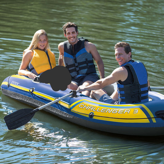 Intex Challenger 3 Places Bateau Pneumatique | 2,95 x 1,37 x 0,43 m | pompe + 2 Rames