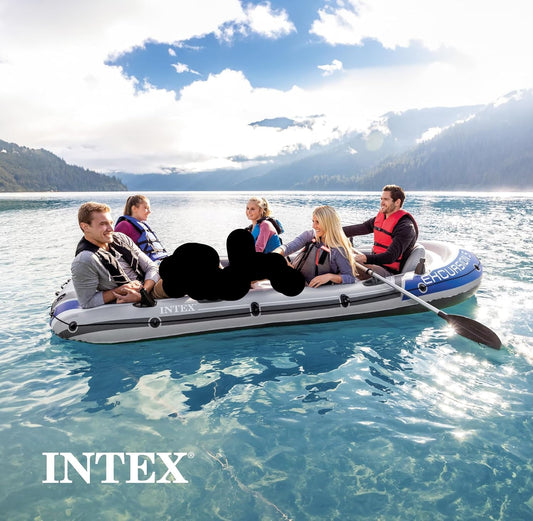Intex Excursion 5 PLaces Bateau Pneumatique | 366x168x43 cm | pompe + 2 Rame + Sac