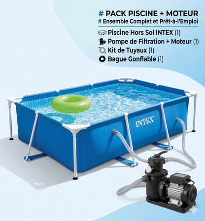 Piscine Metal Frame Rectangulaire 450x220x84 cm 💯