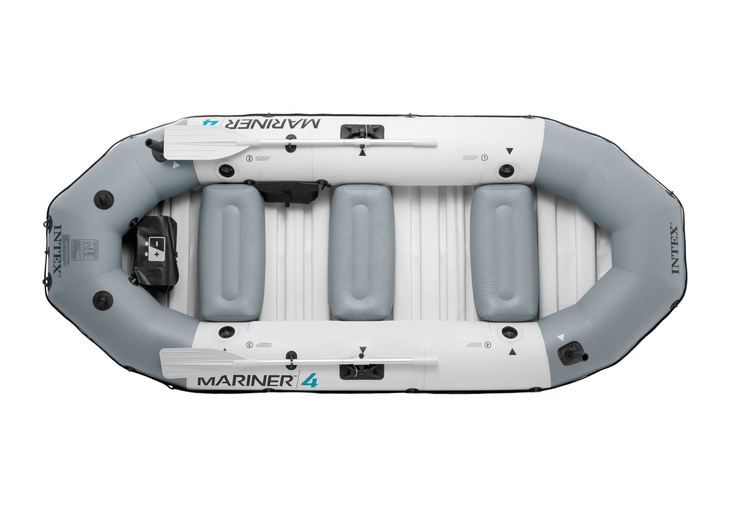 Intex Bateau Pneumatique Haute Gamme Mariner 4 places | pompe + 2 Rame + Sac