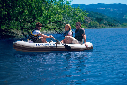 Intex Bateau Pneumatique Haute Gamme Mariner 3 places | pompe + 2 Rame + Sac