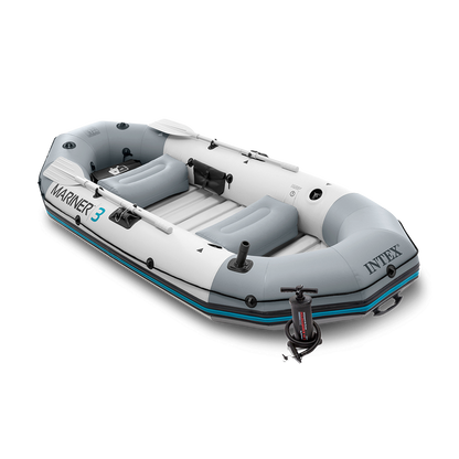 Intex Bateau Pneumatique Haute Gamme Mariner 3 places | pompe + 2 Rame + Sac