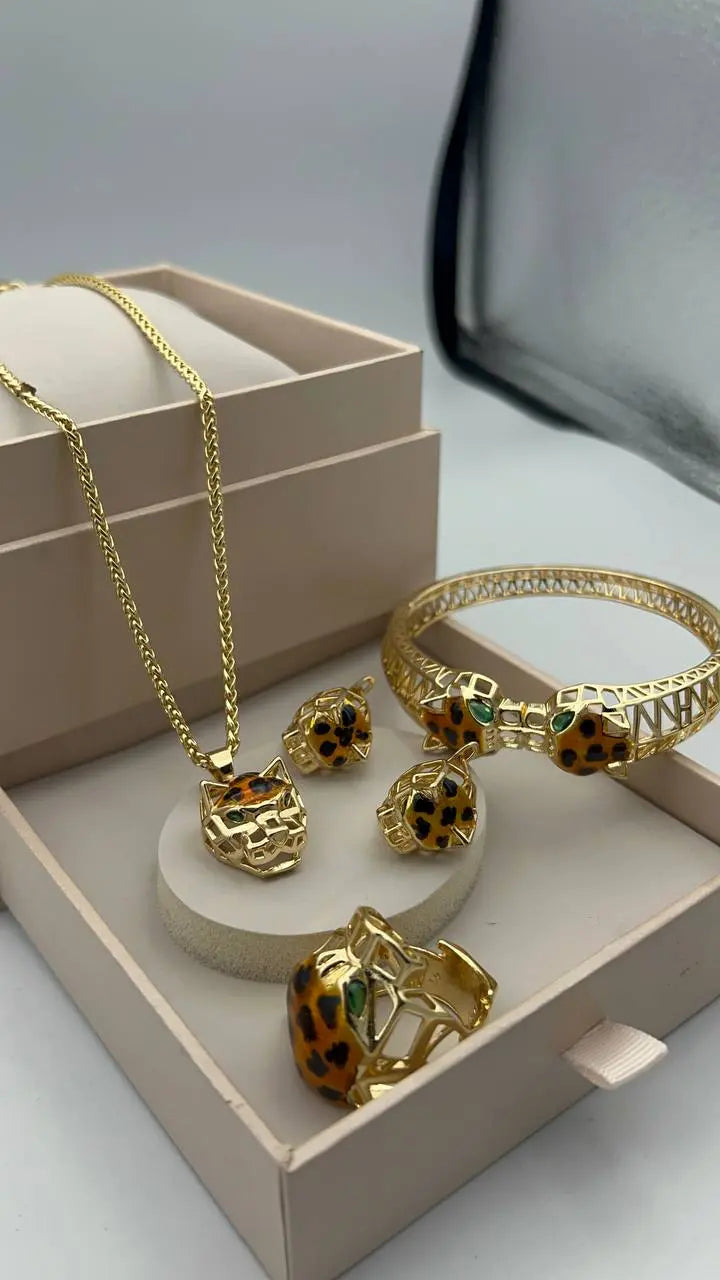 Parure Jaguar 4 Pieces Plaqué DS ( La Haute Qualité Garentie ) ⭐ Cheminée De Luxe